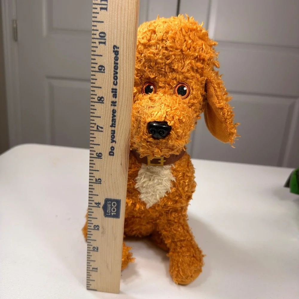 Disney Fancy Nancy Frenchy Dog Plush Interactive Stuffed Animal Orange 10in
